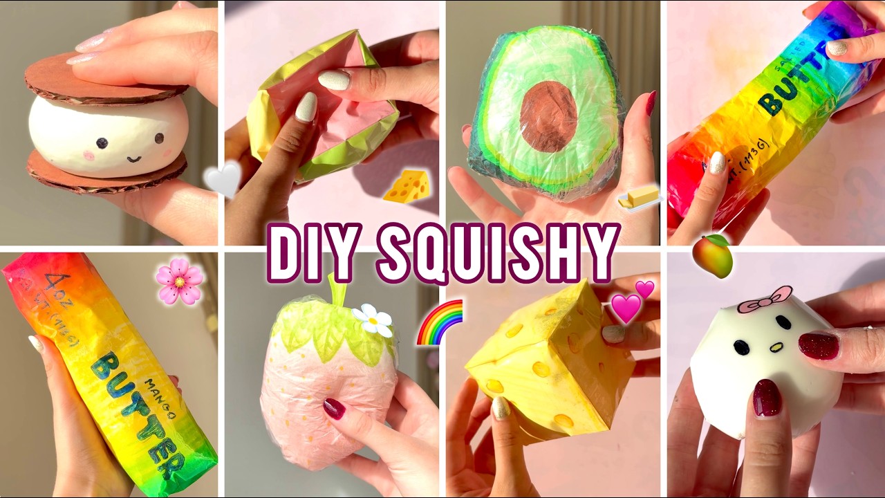 8 ИДЕЙ | Как сделать сквиши | Простой DIY сквиши