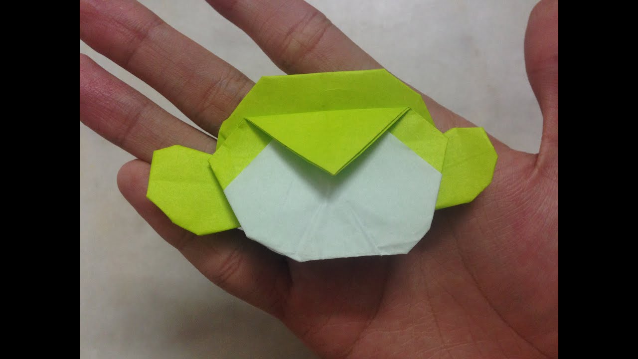 Origami Monkey Head (Carlson Choo) Tutorial - How to - Easy