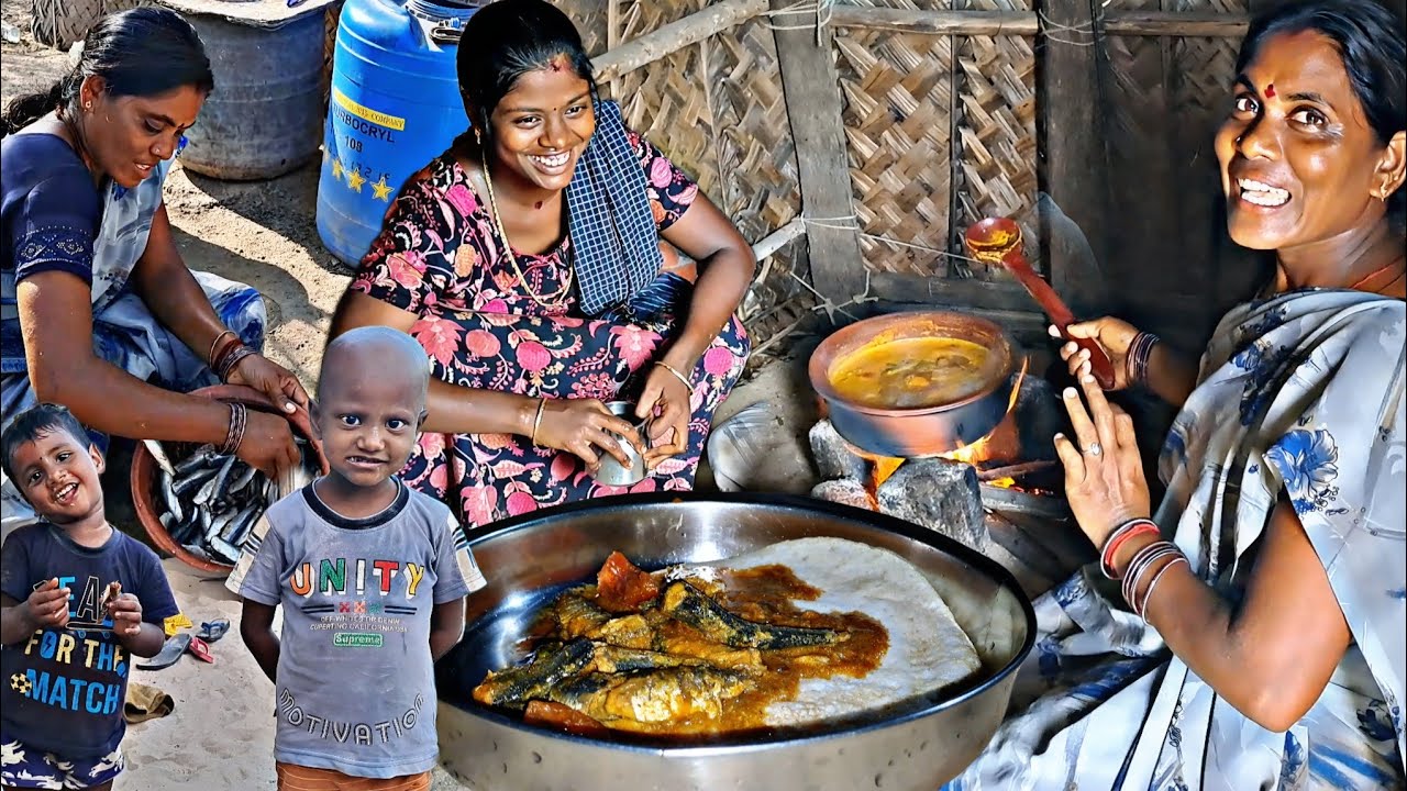 #மதினி சமைத்த சால மீன் குழம்பு| @Rameswarammeenavanfamily