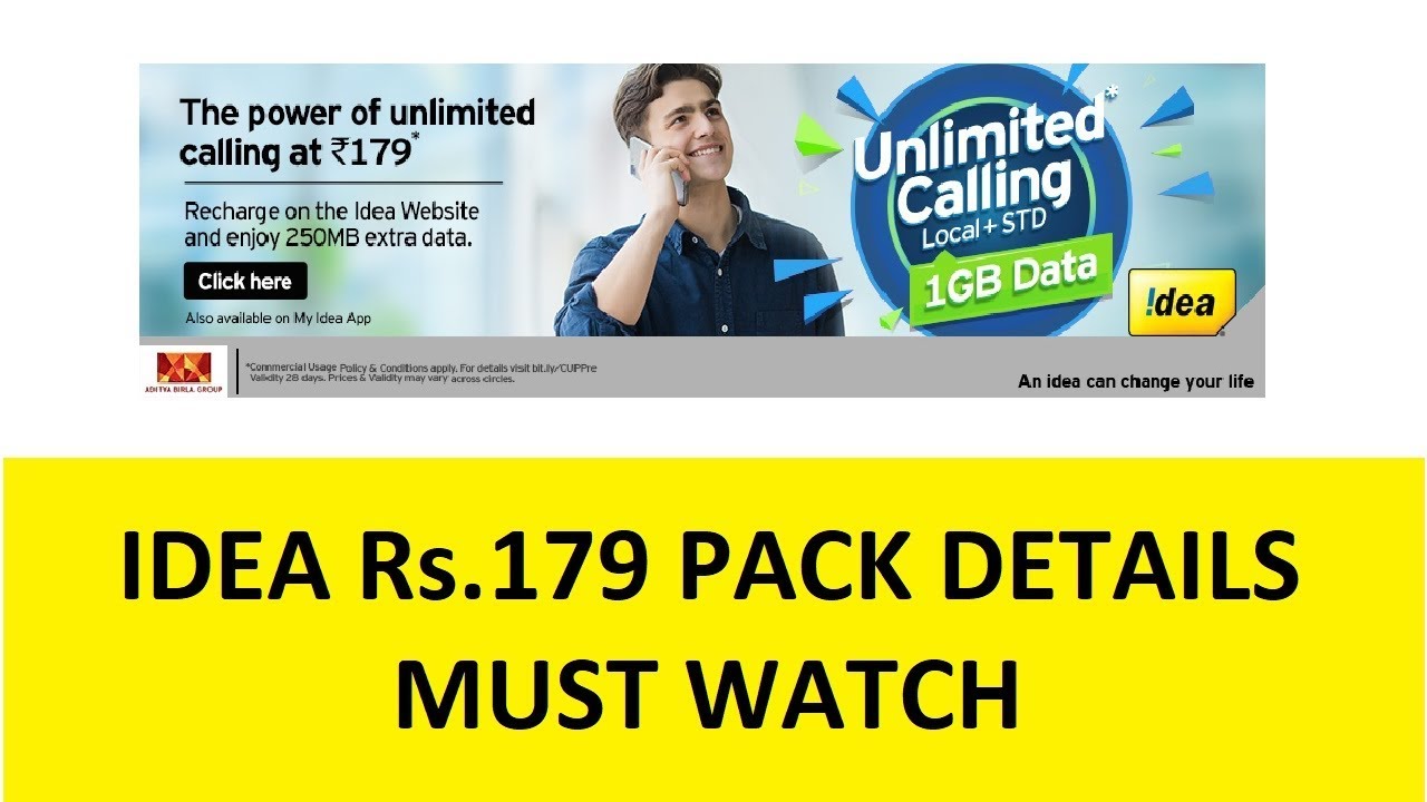 Idea Dhamaka Now get Unlimited Call and Data only in Rs 179
