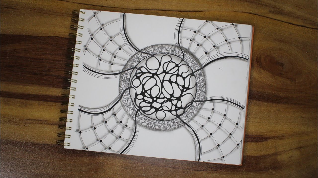 ASMR Drawing | Relaxing Line Art Drawing | Simple Curved Lines 🗓️ Day 102