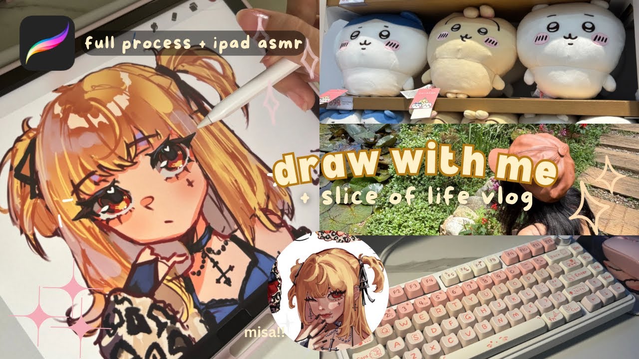 🫧 draw w/ me ✧ ipad asmr ┊slice of life vlog┊misa art + unboxing: AULA F75 keyboard &ipad case