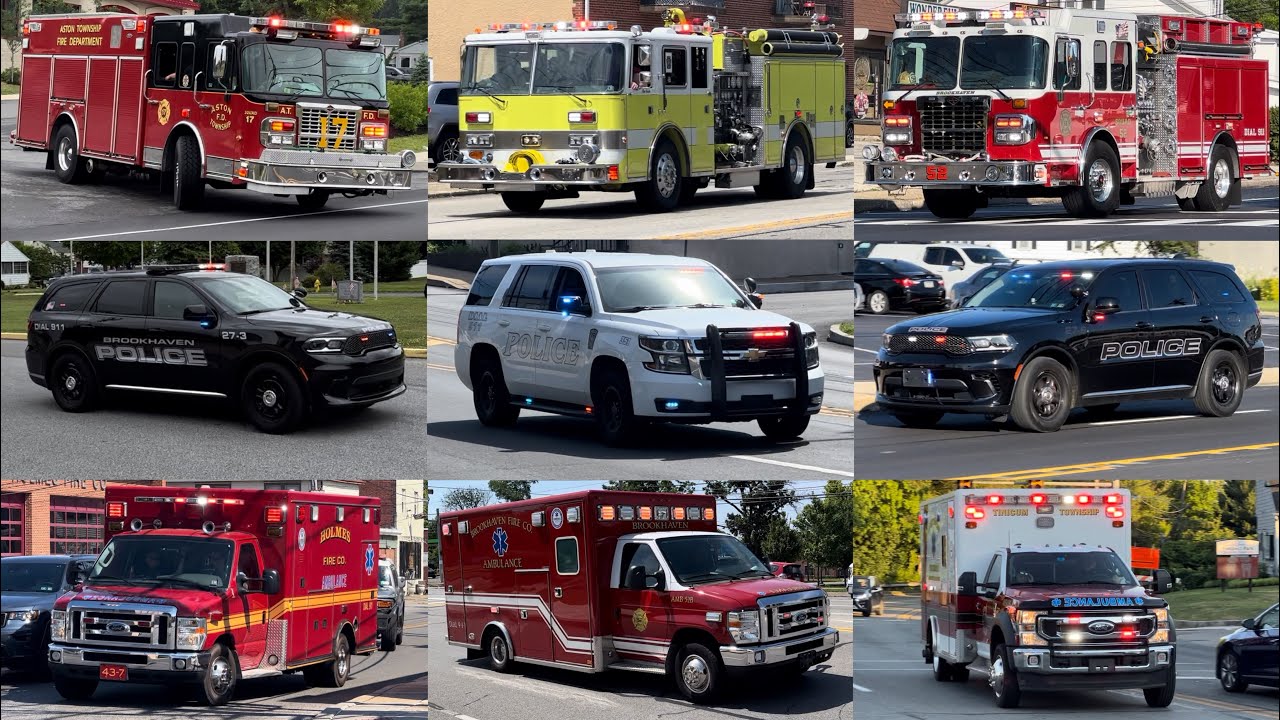 Fire Trucks, Police Cars & Ambulances Compilation #6: June 2024 Recordings