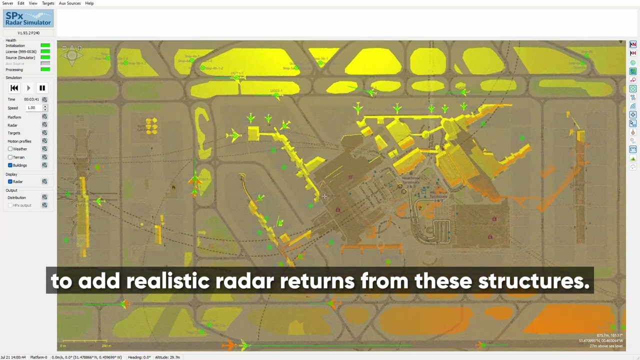 SPx Radar Simulator - software for developing, testing and training with radar-based systems