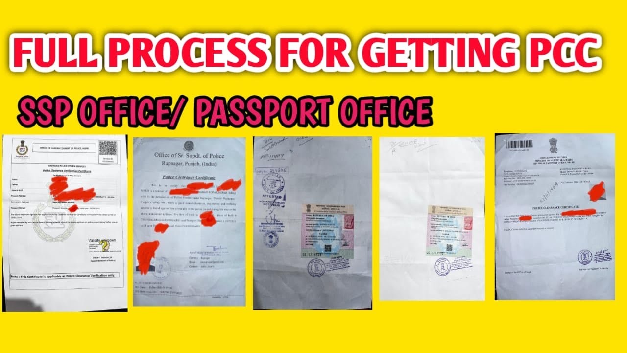 | how to make PCC  SSP office/ Passport office full details