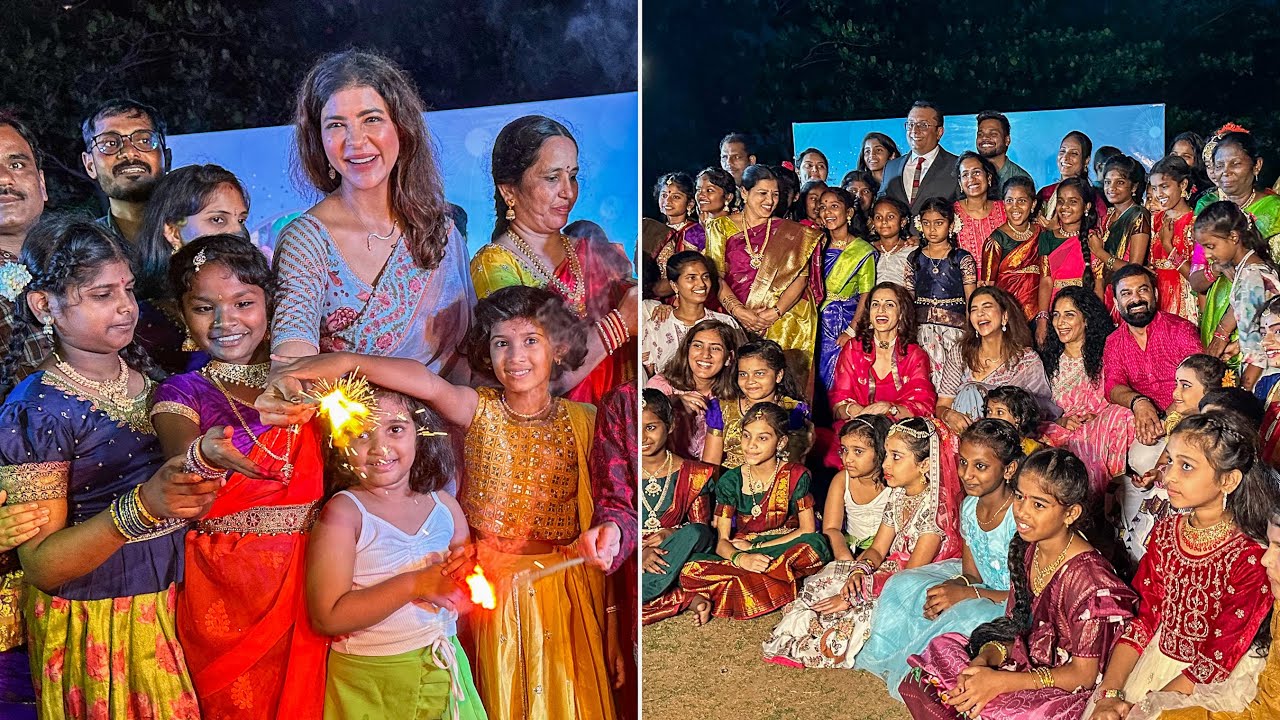 Manchu Lakshmi at Teach For Change Diwali Celebration for Government School Kids at Novotel