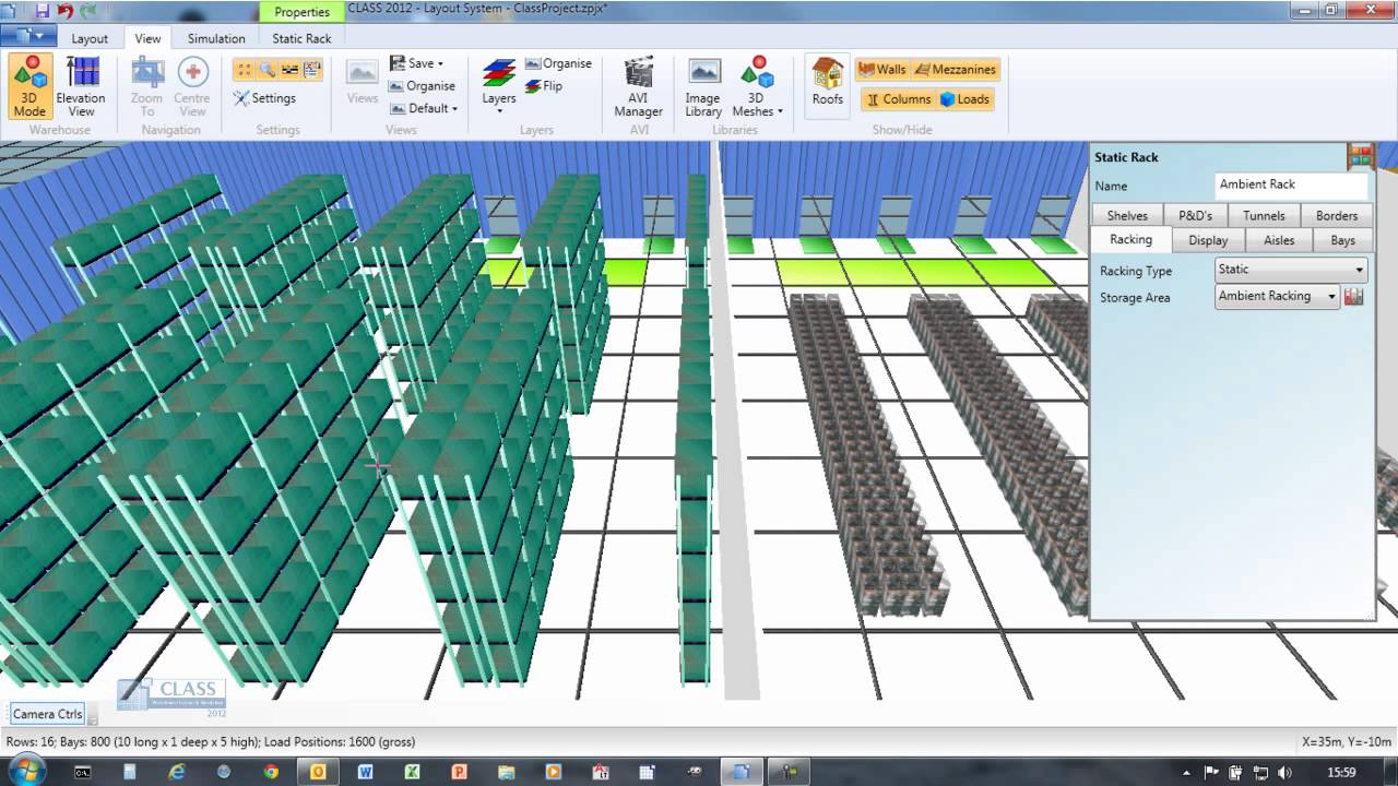 CLASS Warehouse Layout and Simulation