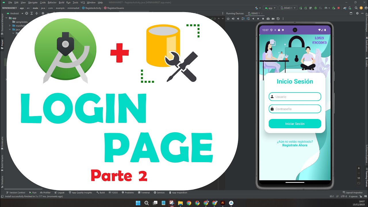 Android Studio: Inicio de Sesión Simple con SQL Server parte 2 @encodedmabel #loginandroid #tutorial