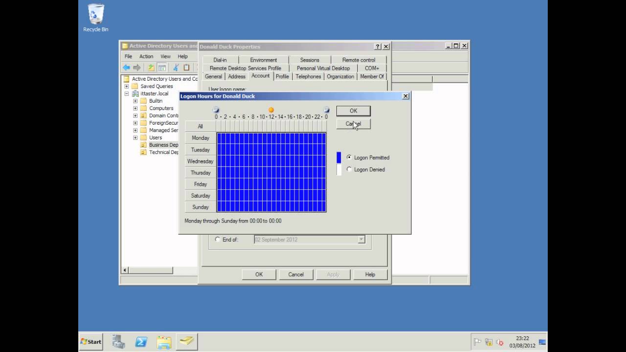 Создание и управление пользователями Windows Server 2008 R2
