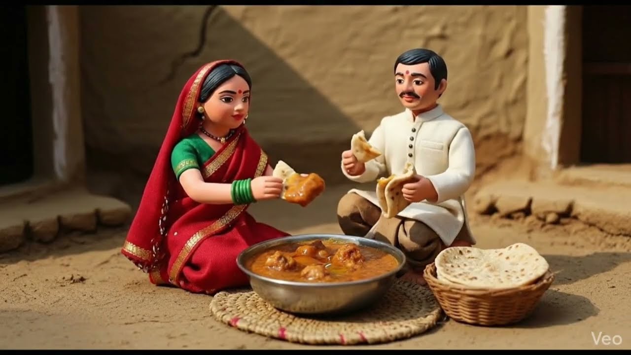 Miniature Doll Chicken Curry Cooking ASMR | Indian Village Tiny Kitchen Recipe