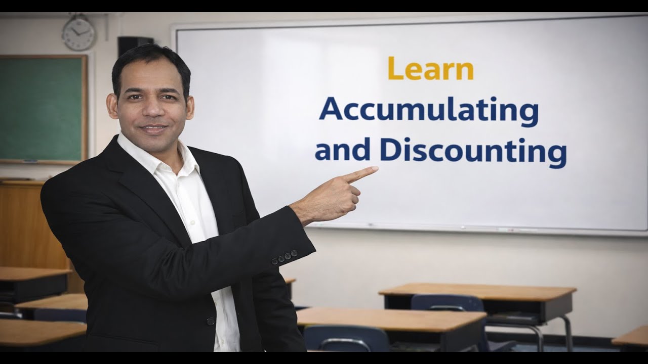 How to Calculate Accumulated and Discounted Value with δ(t) force of interest ?CM1 Actuarial Science