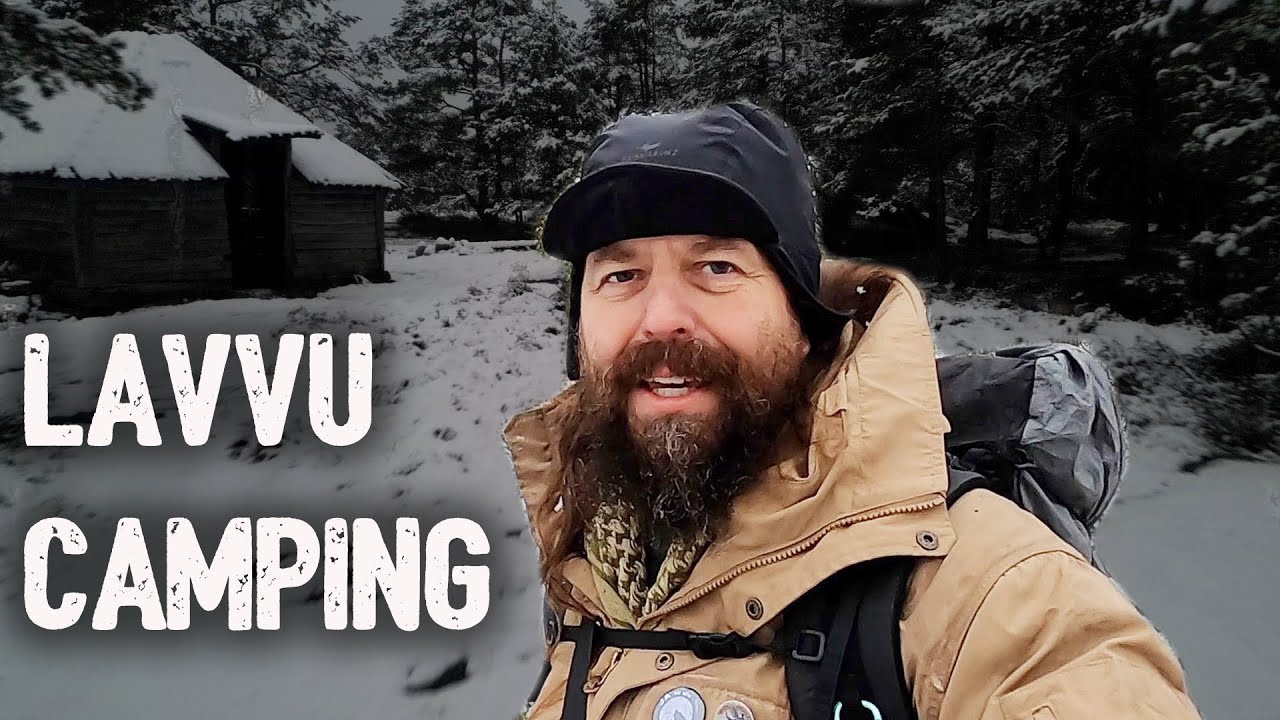 Lavvu Hot Tent Camping in Norwegian Winter Forest