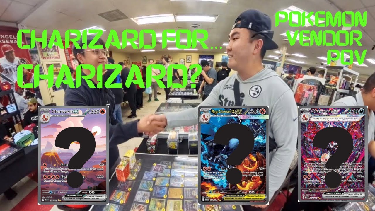 He Traded CHARIZARD for... CHARIZARD? - Diamond 9 Card Show - Pokémon Vendor POV