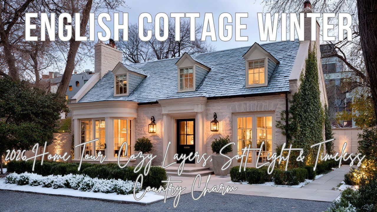 English Cottage Winter 2026 Home Tour  Cozy Layers, Soft Light & Timeless Country Charm