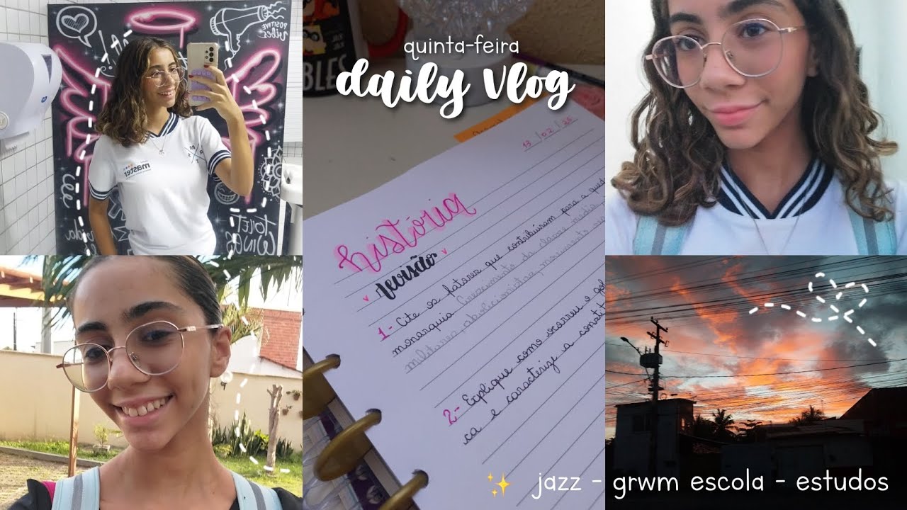 UM DIA COMIGO - daily vlog 🧴 (jazz, grwm escola, estudos)