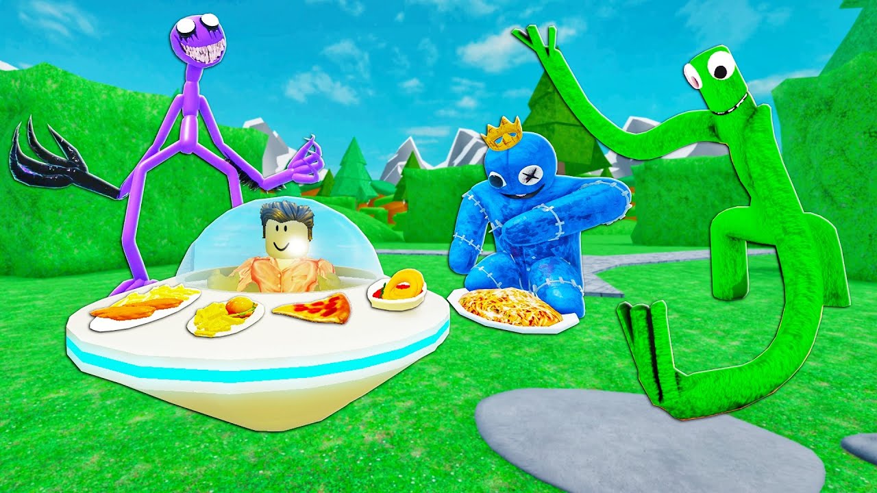 SLENDERMAN LÁI UFO LẤY TRỘM THỨC ĂN CỦA QUÁI VẬT RAINBOW FRIENDS
