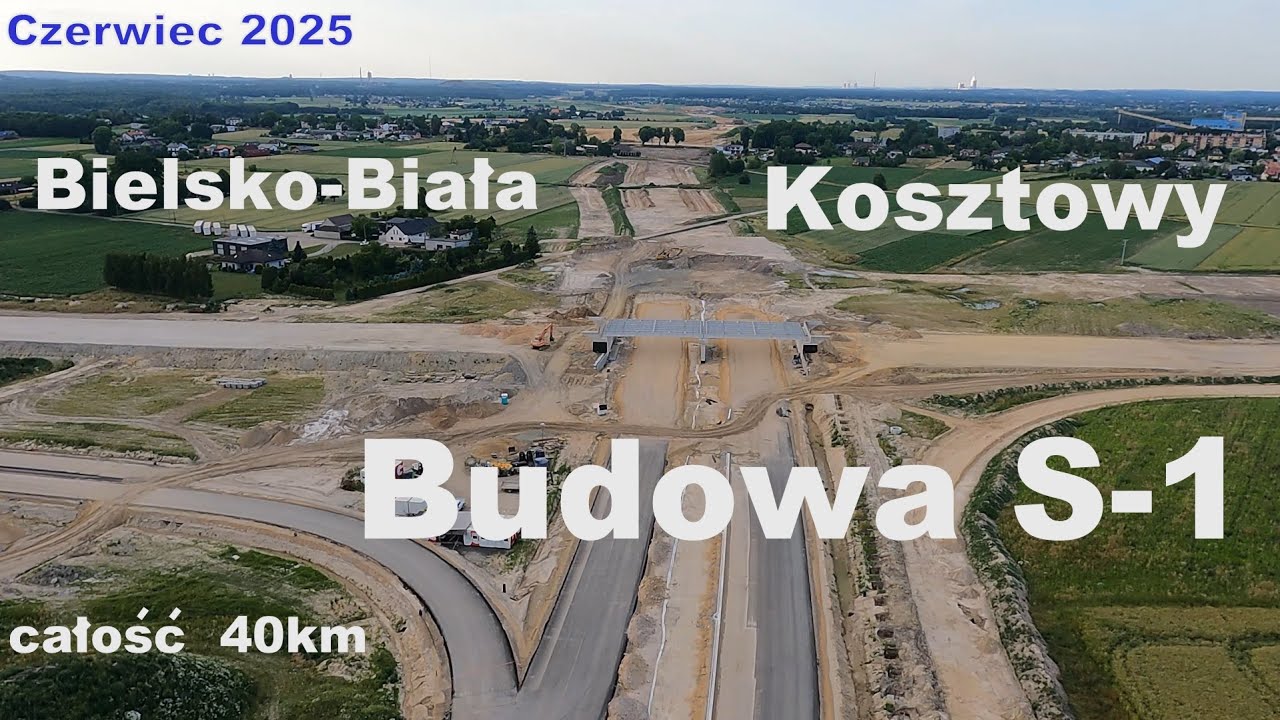 Budowa S-1 #27 Bielsko-Biała - Kosztowy (całość nagrana 40km)