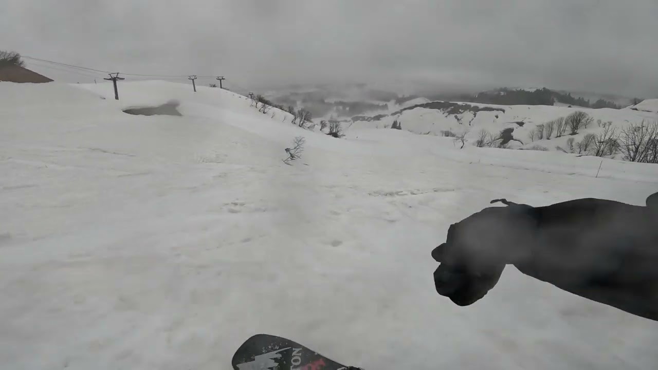 20260228須原スキー場 ジャイアント迂回コース⇒一部ワイルドコース⇒アドベンチャーサンラインコース⇒ロマンスゲレンデ