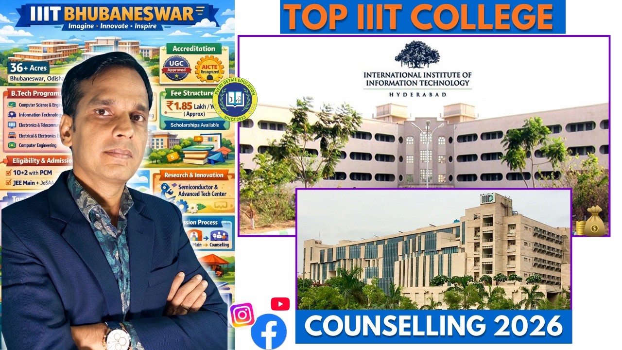 IIIT Counselling 2026 Full Details 💯 | Best IIIT Colleges, Fees, Cutoff & Placement✅