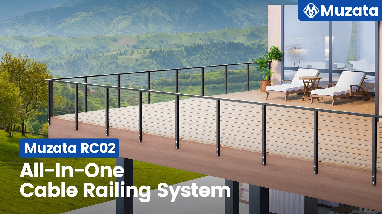 Muzata All-In-One Metal Cable Railing System &mdash;&mdash;RC02