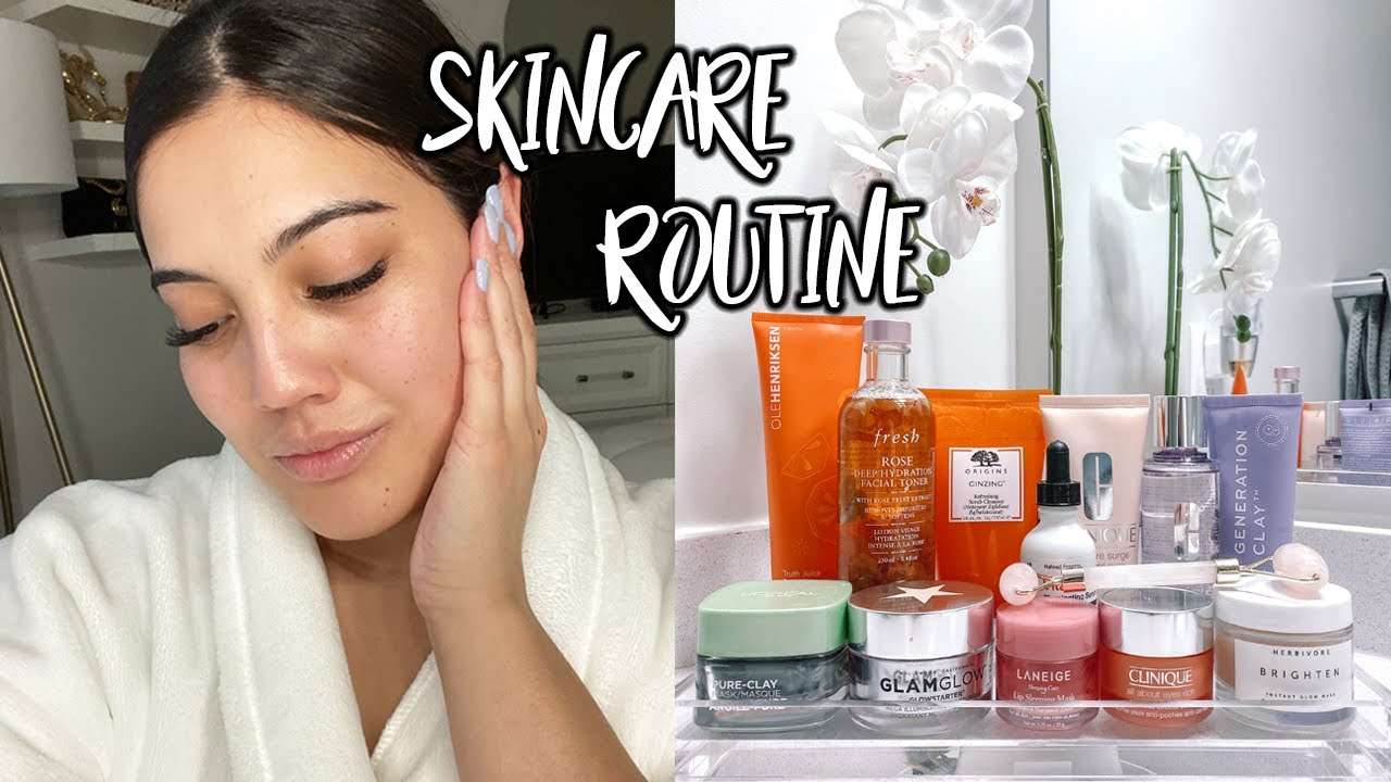 SKINCARE ROUTINE FOR DRY SENSITIVE SKIN | Glowing & Moisturizing Clear Skincare Routine