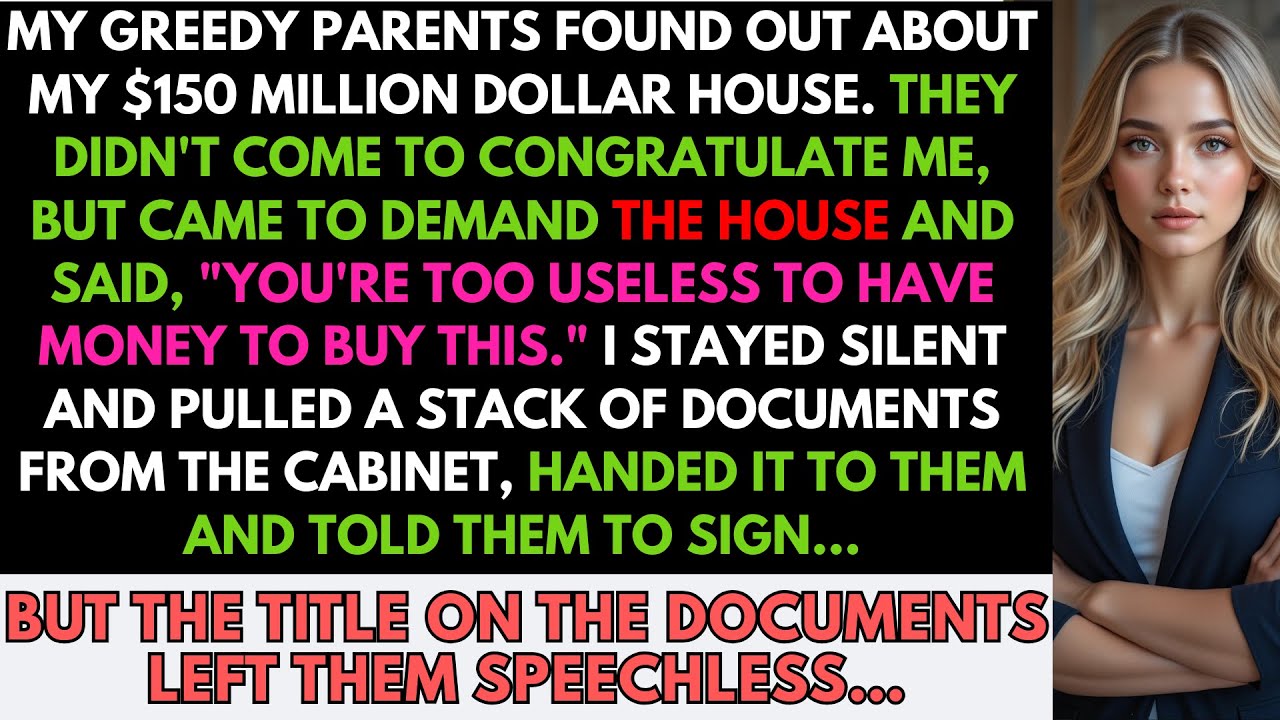 My Greedy Parents Found My $15K House Address. No Congratulations — They Came Demanding The House...