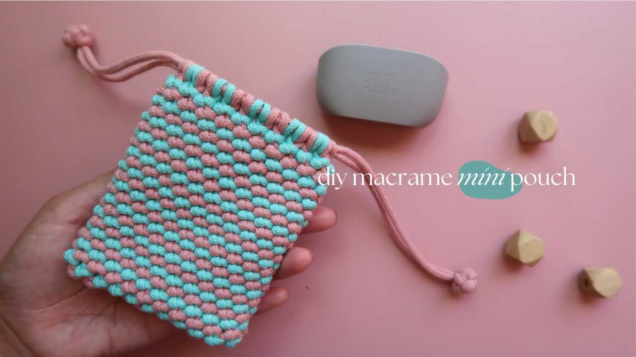 DIY Macrame Mini Pouch | Mini Bolsita de Macrame | Step by Step Tutorial