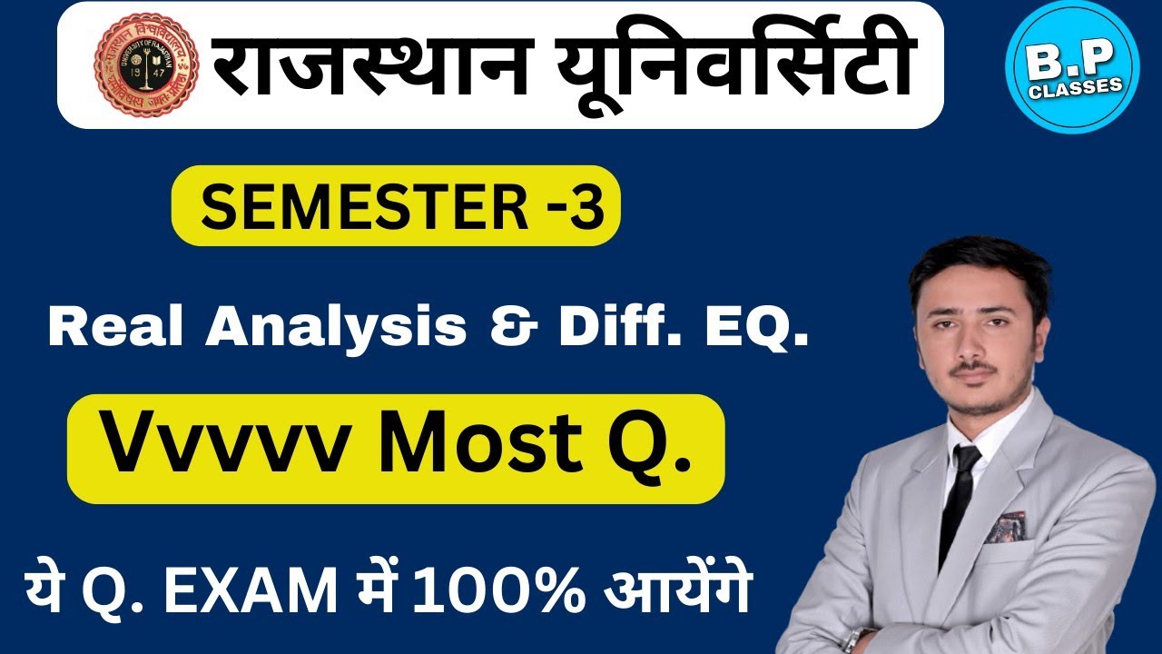 Sem-3 Math Most Imp. Question ✅