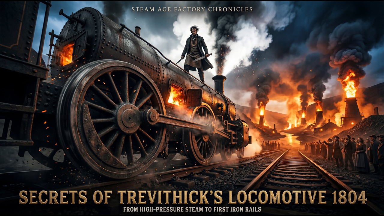 Secrets of Trevithick's Locomotive 1804: From High-Pressure Steam to First Iron Rails