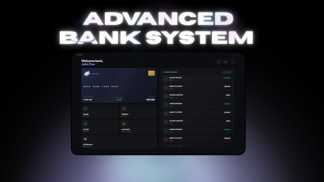 FiveM DUI ATM & Advanced Banking System |  Loan Center