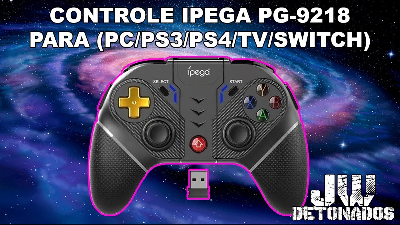 UNBOXING #309 - CONTROLE ÍPEGA PG-9218 COM BLUETOOTH 2,4 Ghz e WIRELESS ( PC/PS3/PS4/TV )