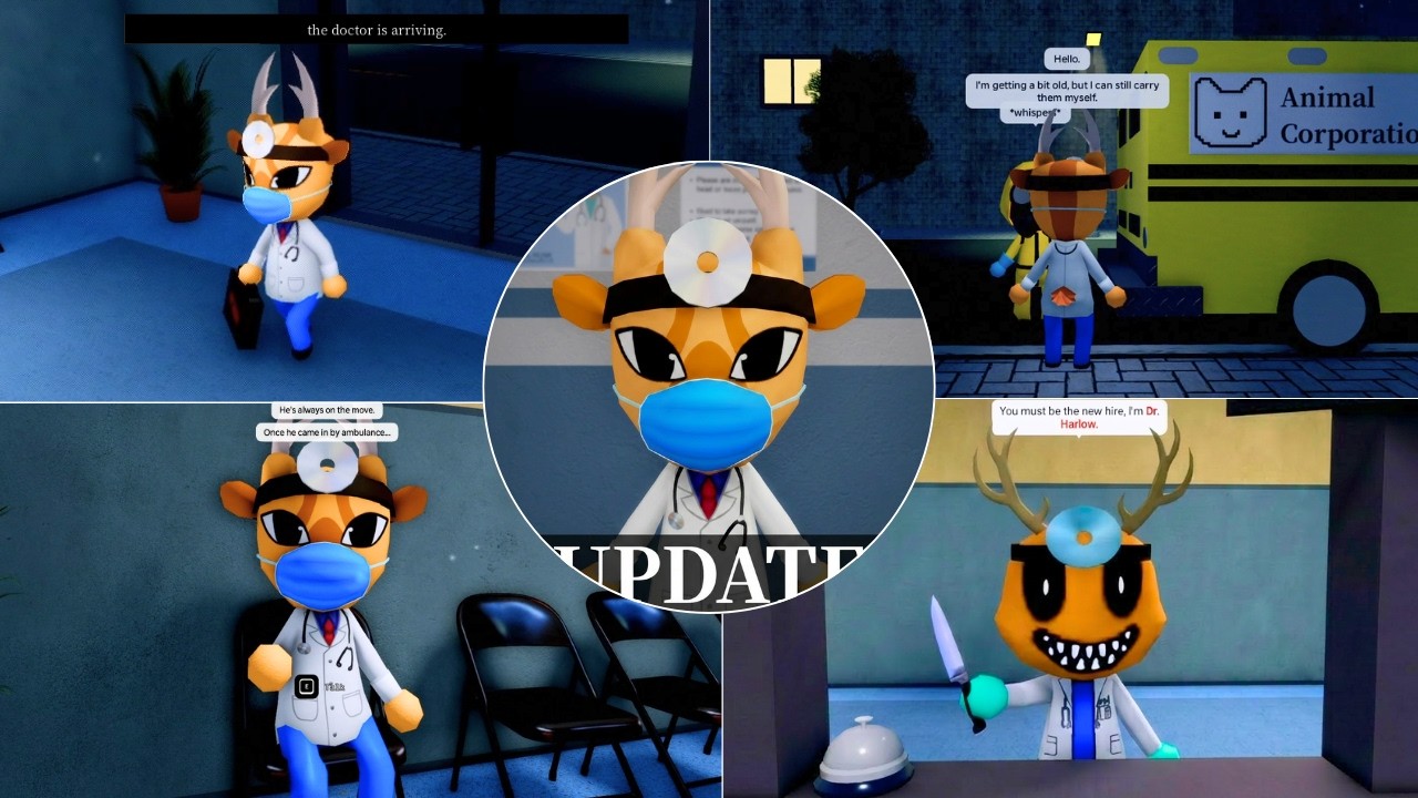 Animal Hospital - ALL Dr. Harlow Cutscenes, Dialogue, & SECRET INTERACTIONS [ROBLOX]
