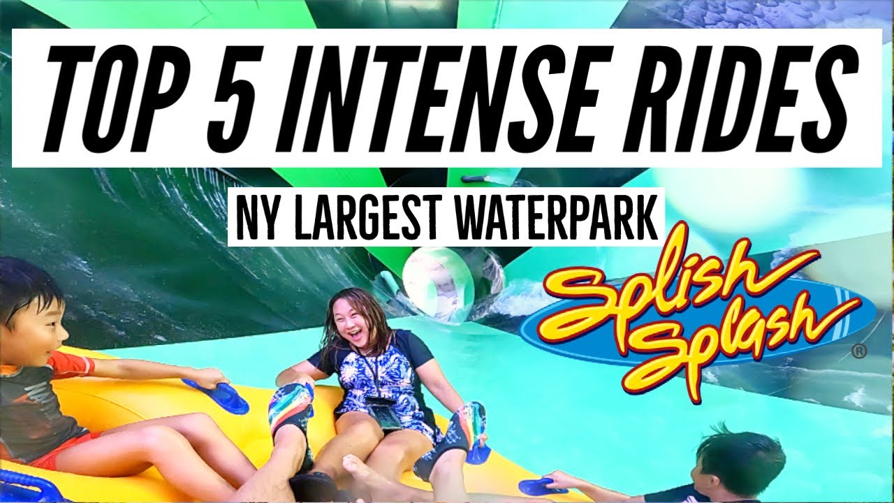 TOP 5 INTENSE RIDES !! Splish Splash Water Park New york Largest WaterPark