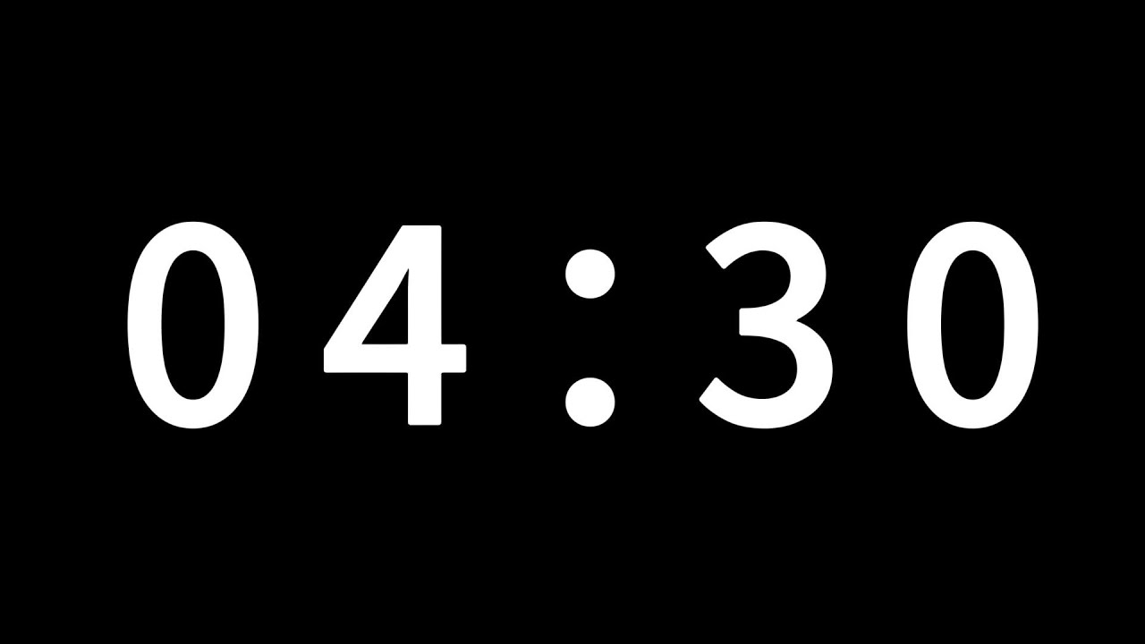 4 Minute 30 Second Timer | 4.5 Minute Countdown | 270 Second Countdown | 4分30秒倒计时 | 270秒计时器