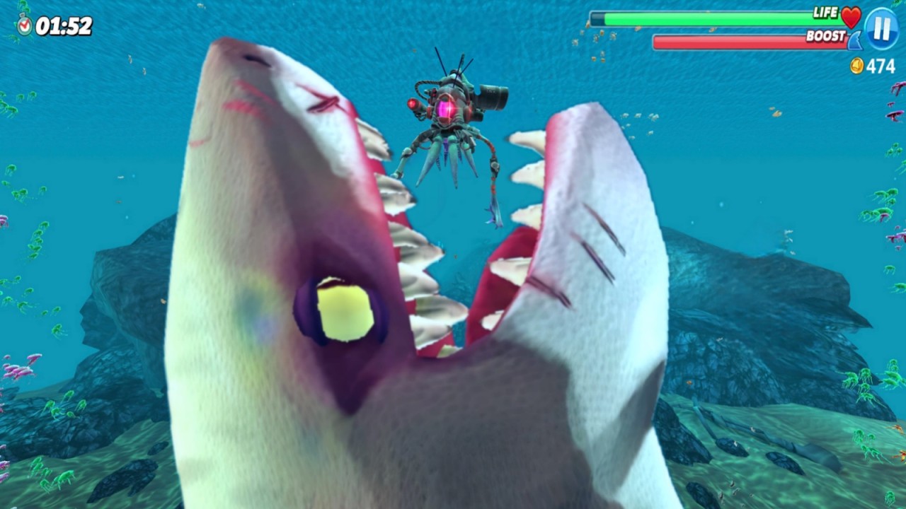 GIANT TIGER SHARK VS MECHA COLOSSAL SQUID BOSS GAMEPLAY - Hungry Shark World