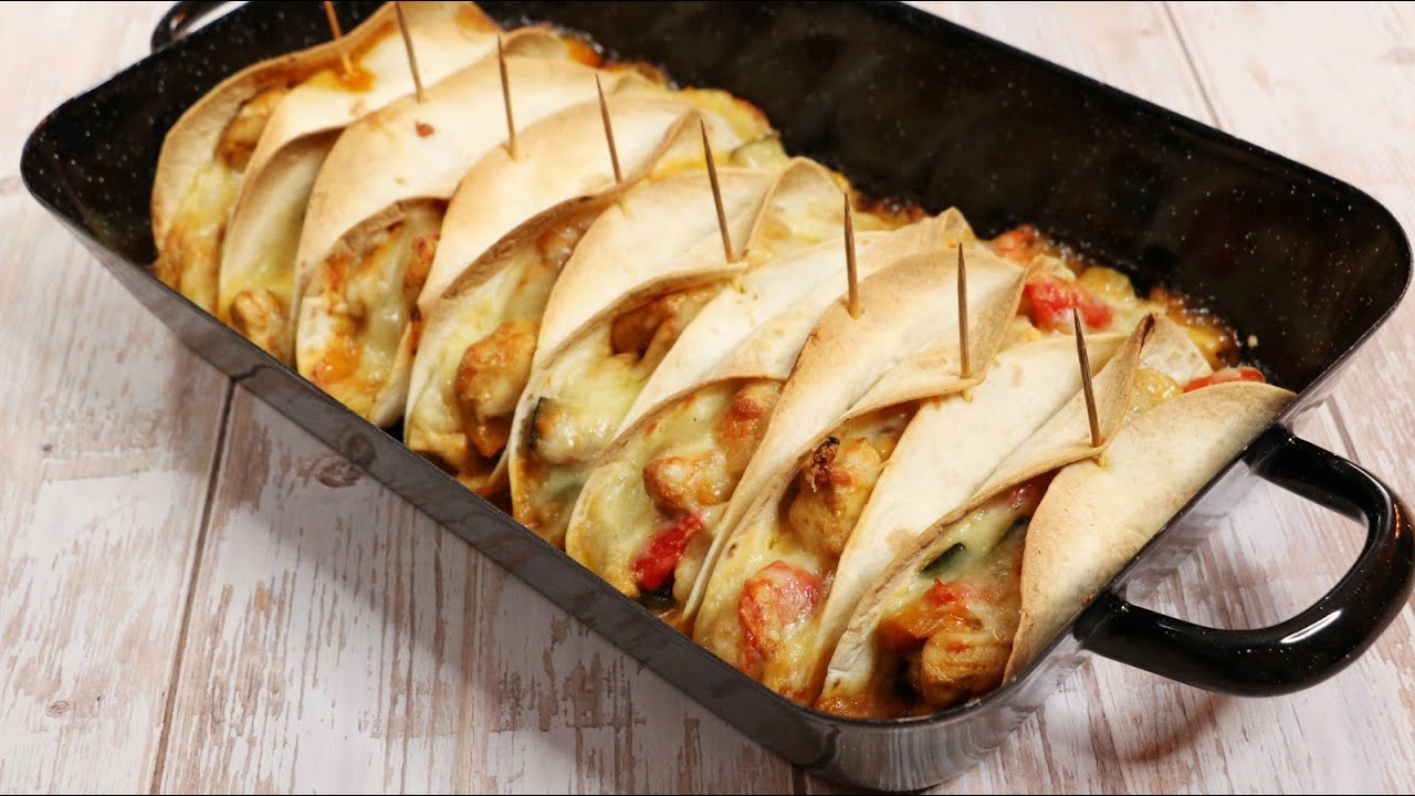 ZAPEČENE TORTILJE - RUČAK KOJI SVI VOLE A BRZO JE SPREMAN - PUNJENE TORTILJE IZ RERNE