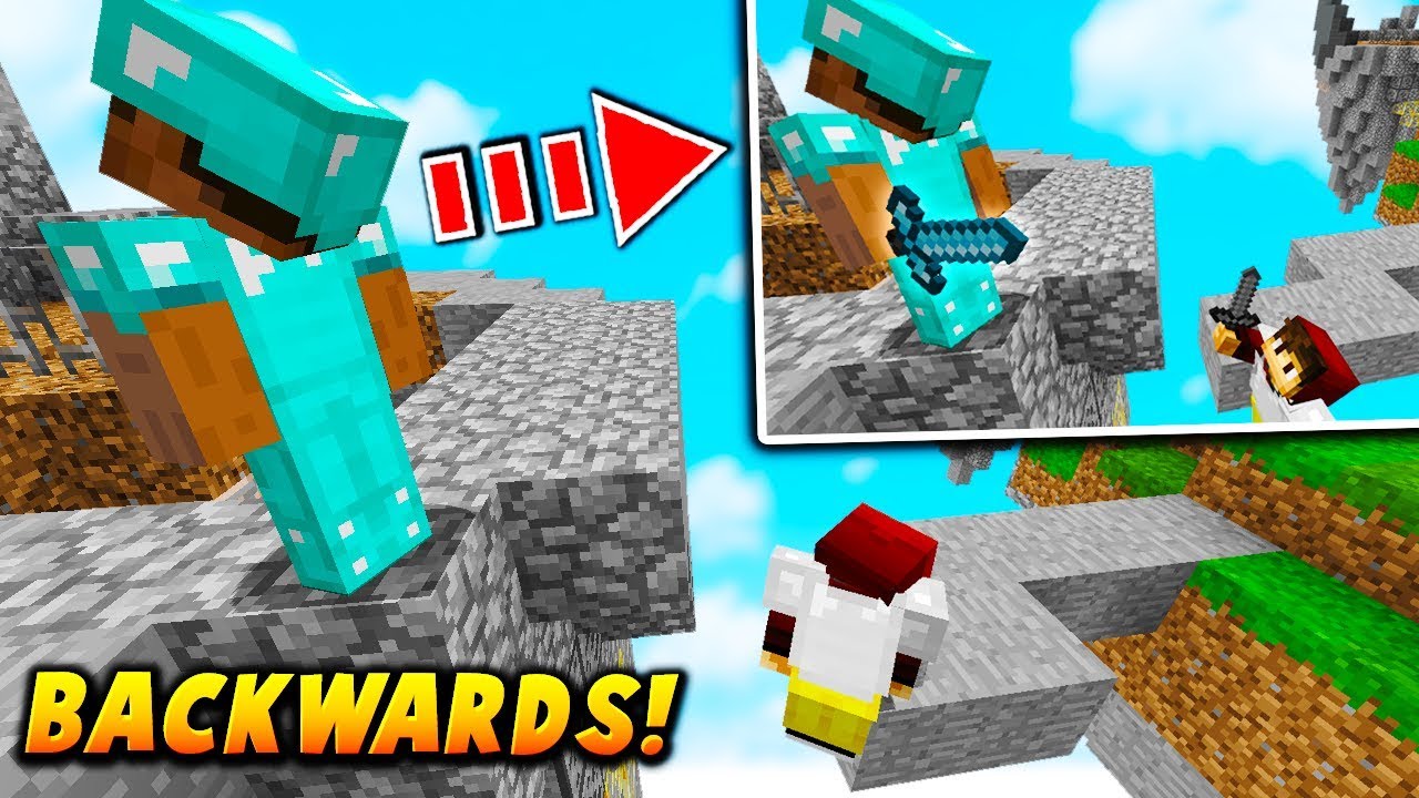 ARMOR BACKWARDS SKIN TROLL! - Minecraft SKYWARS TROLLING (FAKE HACKER?)