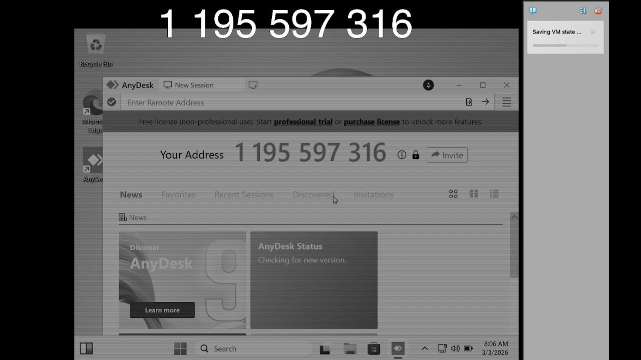 Chat uses Windows 11 with Anydesk