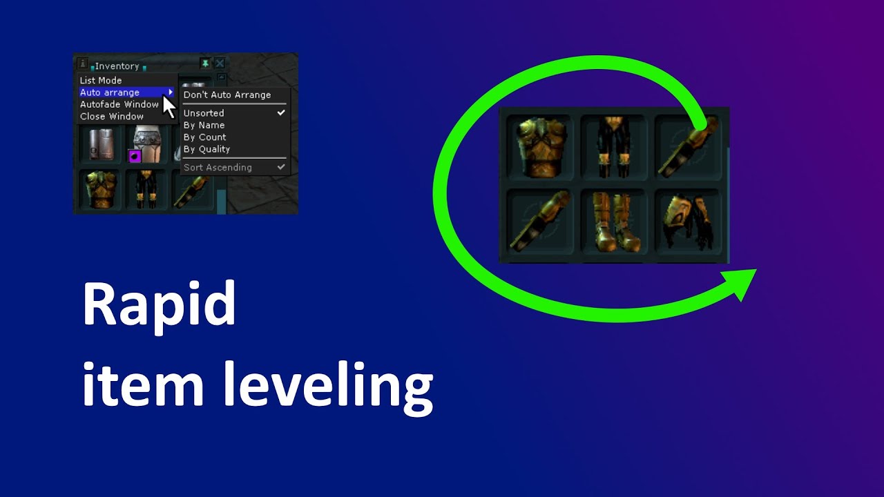 AO Quick Hint: Leveling up items quickly and painlessly
