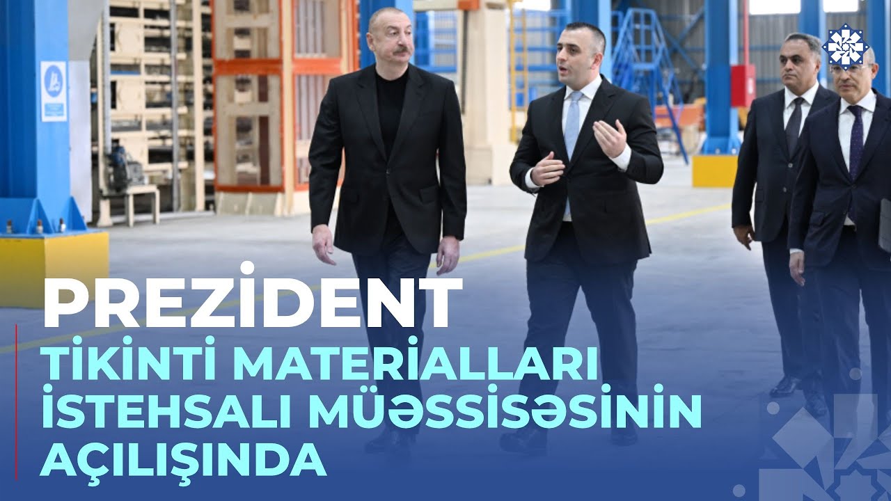 Goranboy rayonunda tikinti materialları istehsalı müəssisəsi istifadəyə verilib