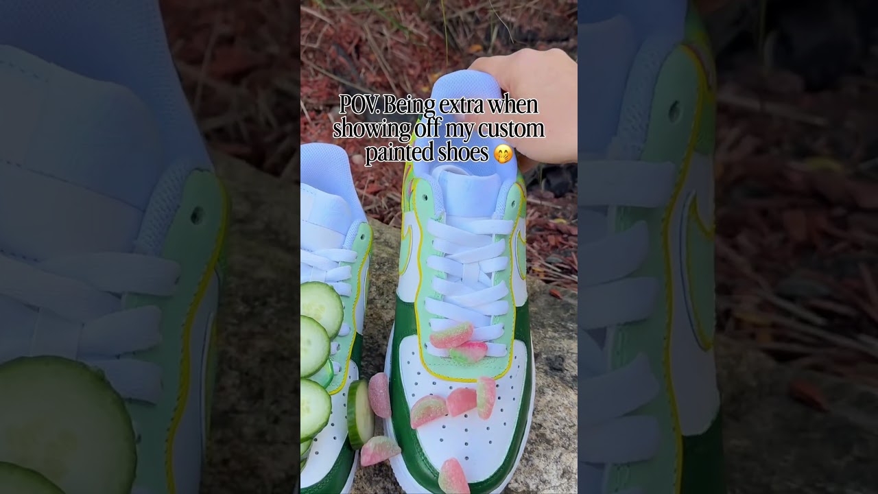 Obsessed with this custom pair of shoes I painted 🫶🏼 #custom #customkicks #fyp #handpainted