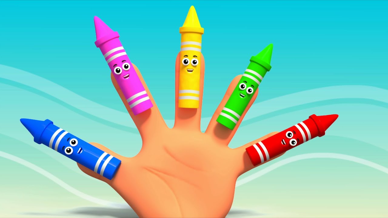 Crayons Finger Family | 3D Nursery Rhymes For Kids