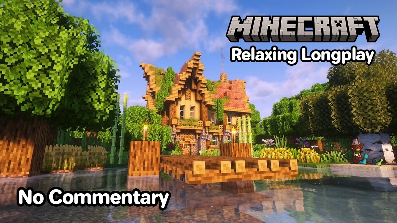 Minecraft Longplay | House in the Woods with Dock (No Commentary)