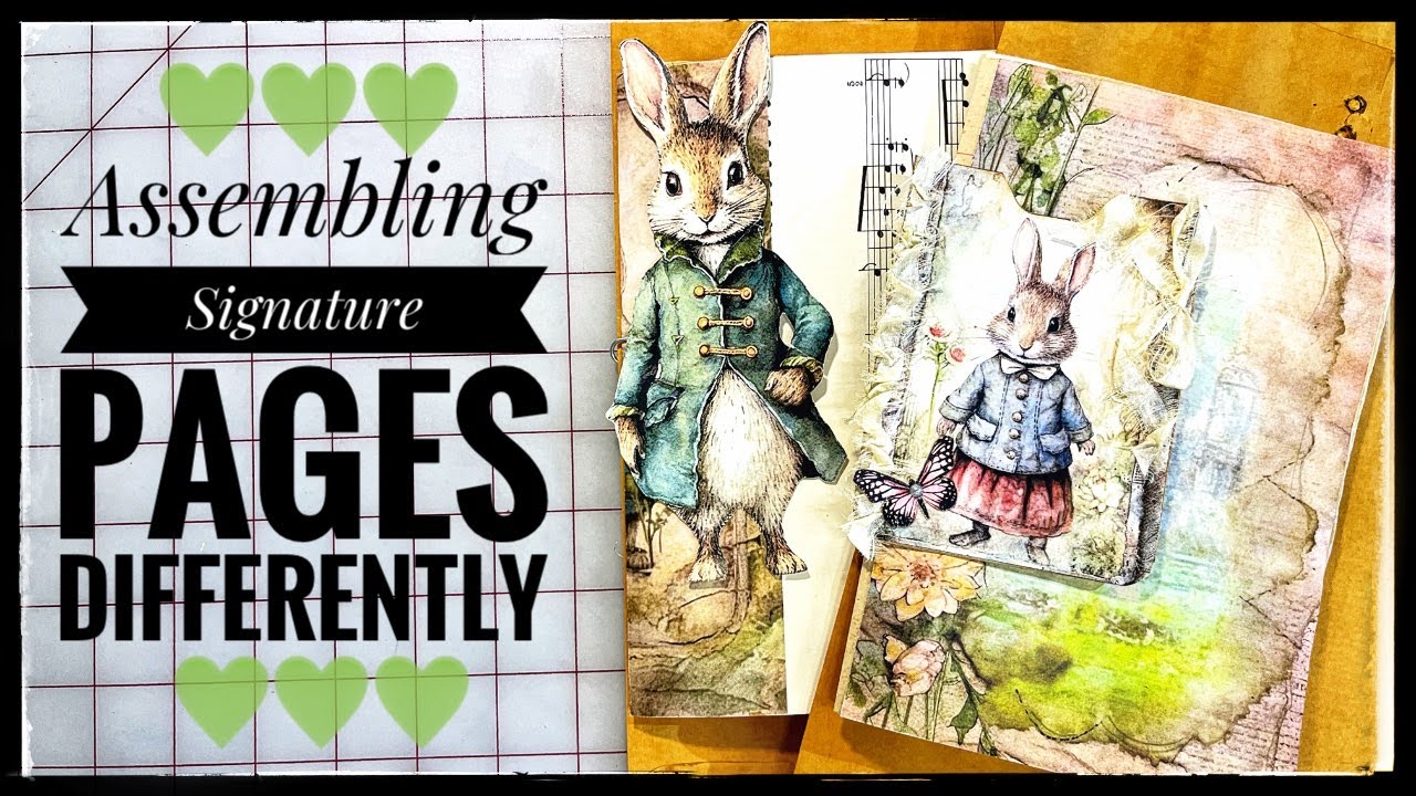 Assembling Pages In A Different Way - Three Bunny Junk Journals