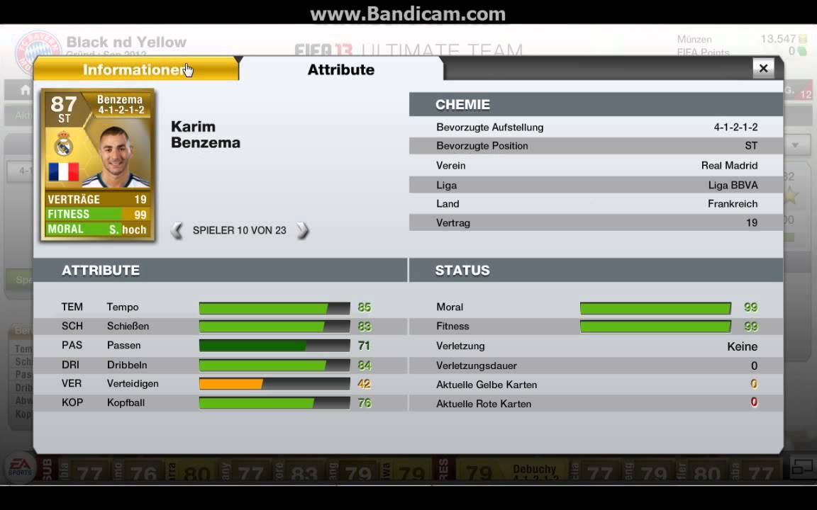FUT 13 Teamvorstellung