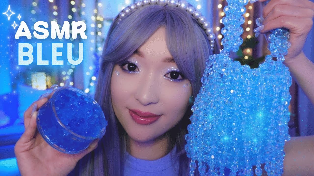 ASMR 1H 💙 100% BLEU 😍 25 triggers bleus pour t'endormir ☁️ (version 2024)