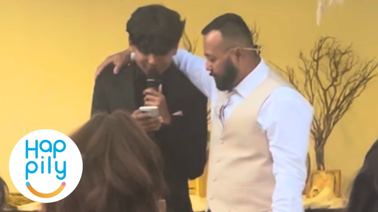 Son Gives Emotional Speech To Stepdad On Their Wedding Day