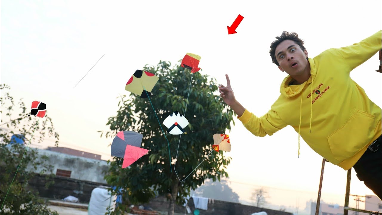 Caught Kite With Trees & Stones | Kite Caught | Gudda