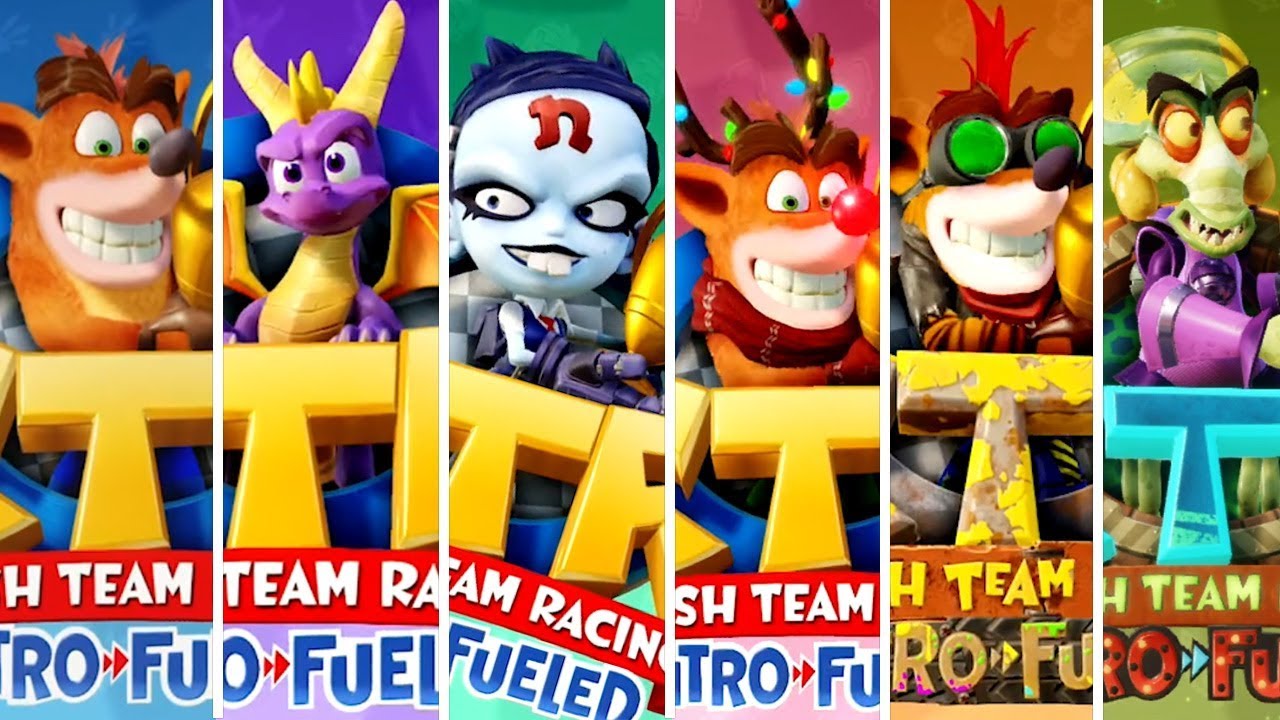 Crash Team Racing Nitro Fueled: ALL TITLE SCREEN's!