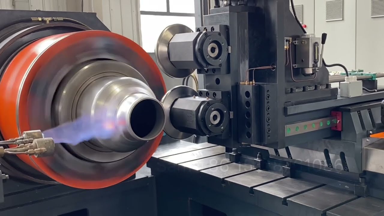 CNC hot spinning machine for oxygen cylinder nose closing
